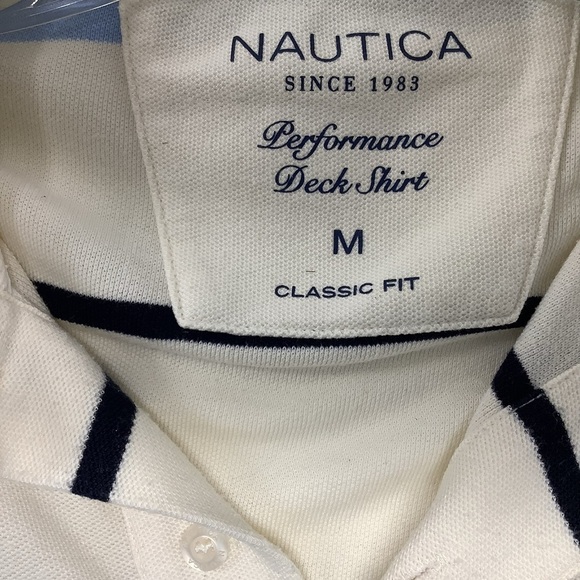 Nautica Mens Striped Polo Size Medium (Preowned) - Picture 4 of 4